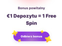 1 free spin za każde 4PLN depozytu w kasynie Nomini